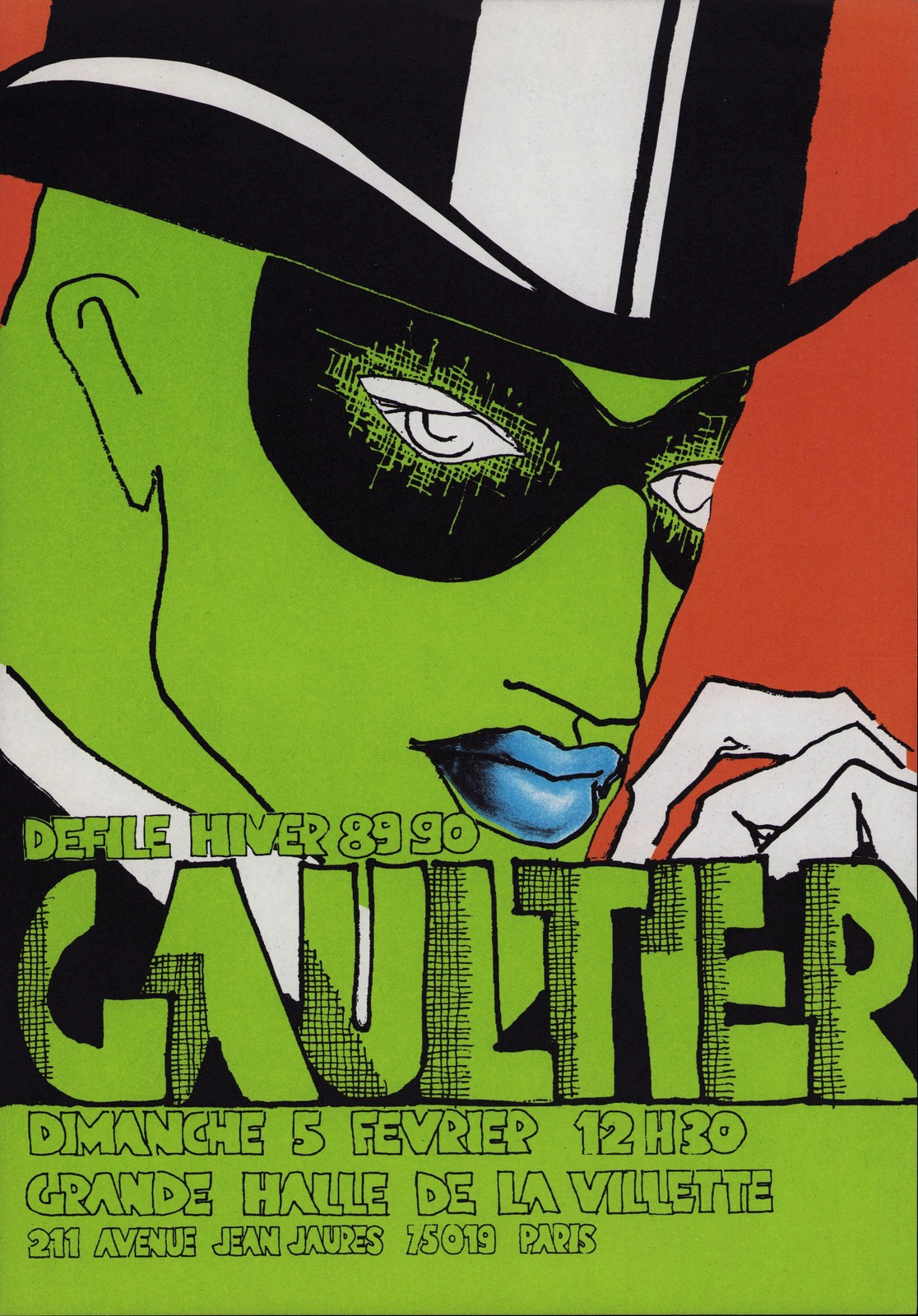 illustration of a man with green skin wearing an eye mask.