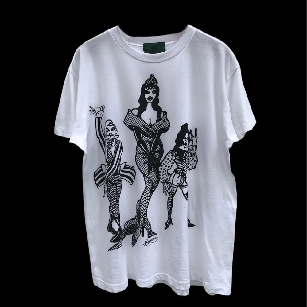 Junior Gaultier white t-shirt featuring members of the band Army of Lovers