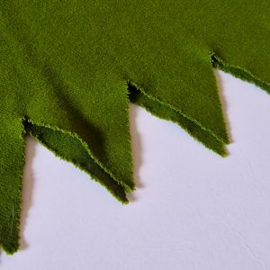 Pointed shapes cut into green felt