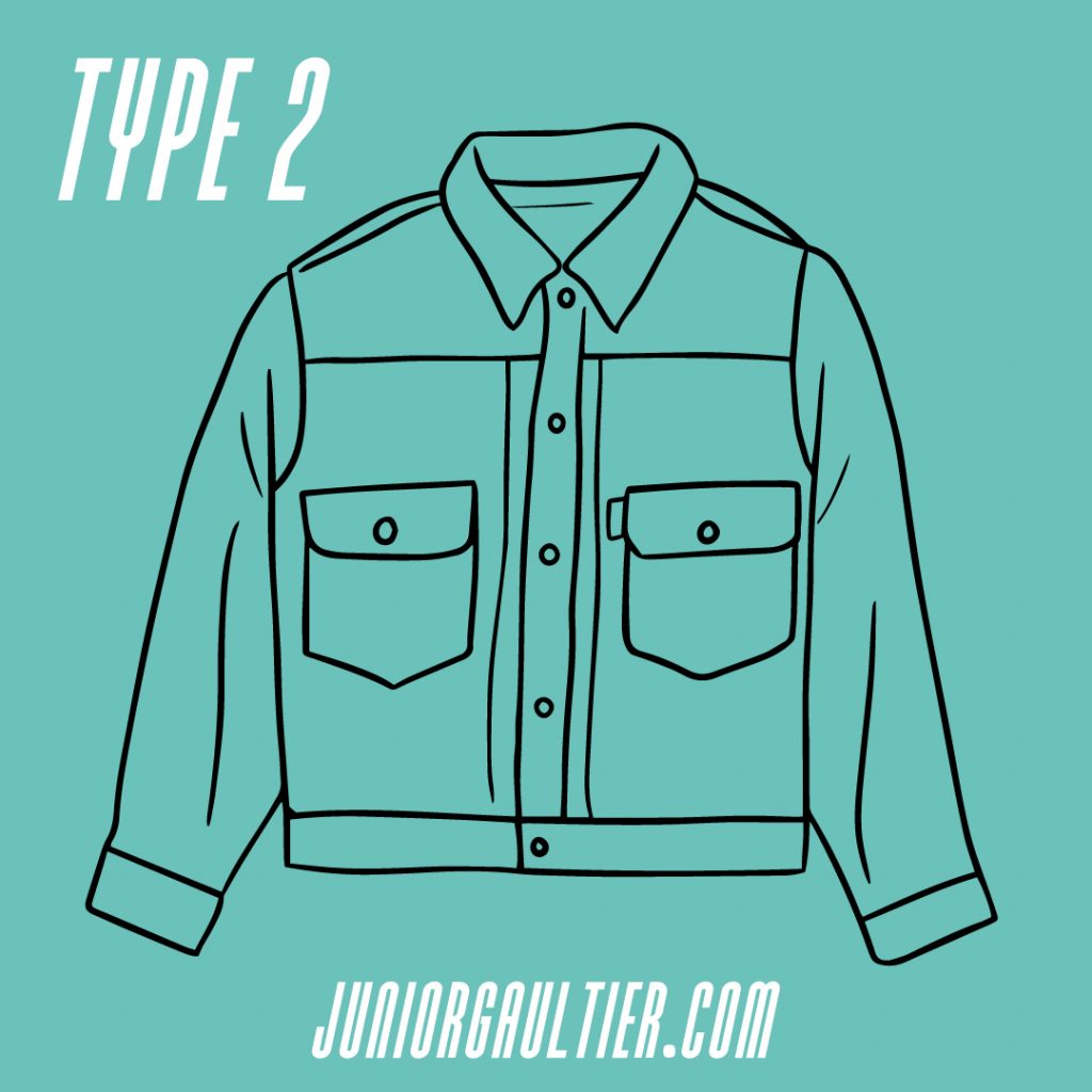 Illustration of a type 2 trucker jacket.